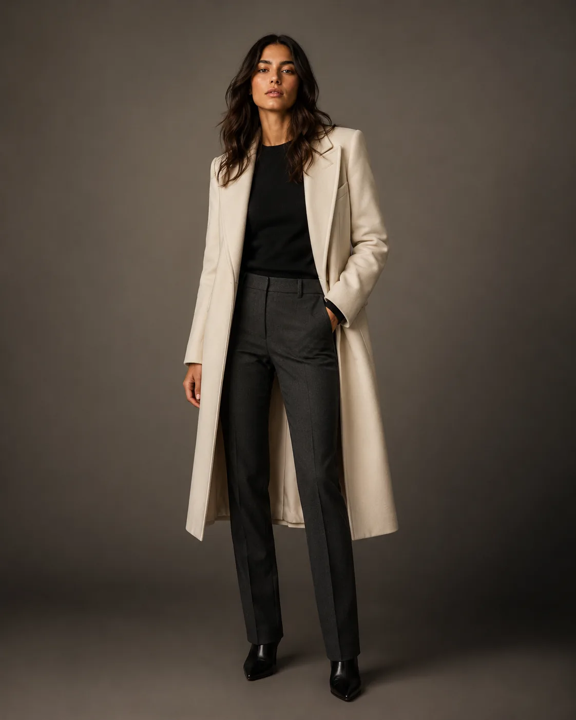 Collection look 5 — same model, consistent setup across all 12 outfits