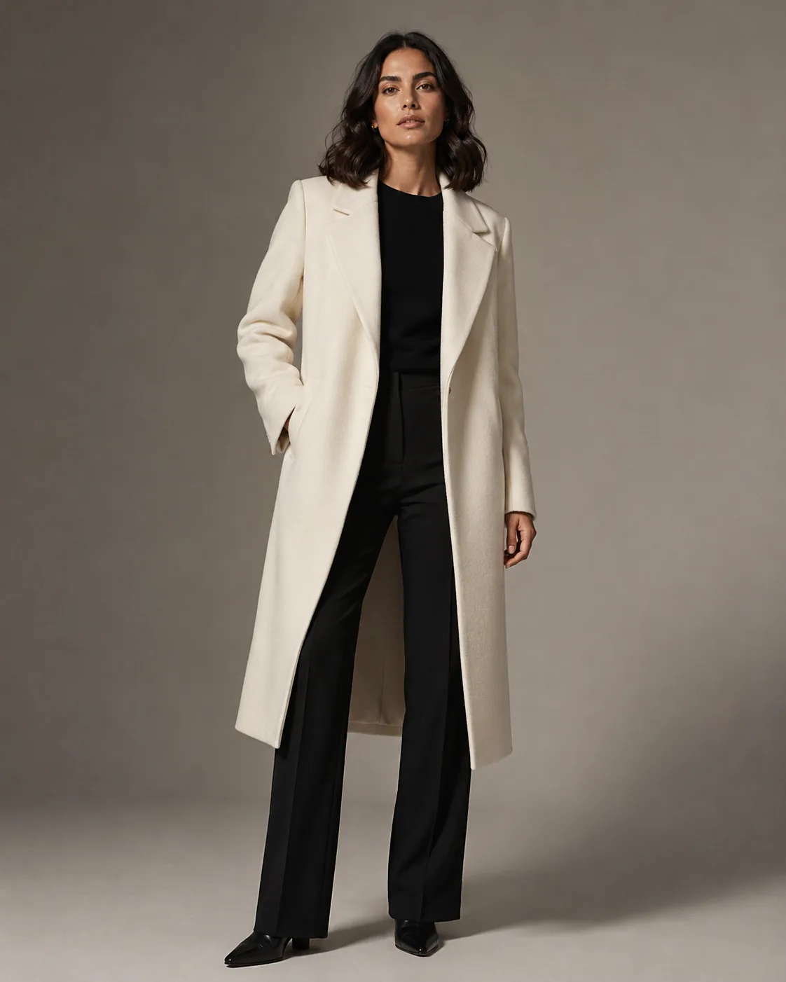 Collection look 10 — same model, consistent setup across all 12 outfits
