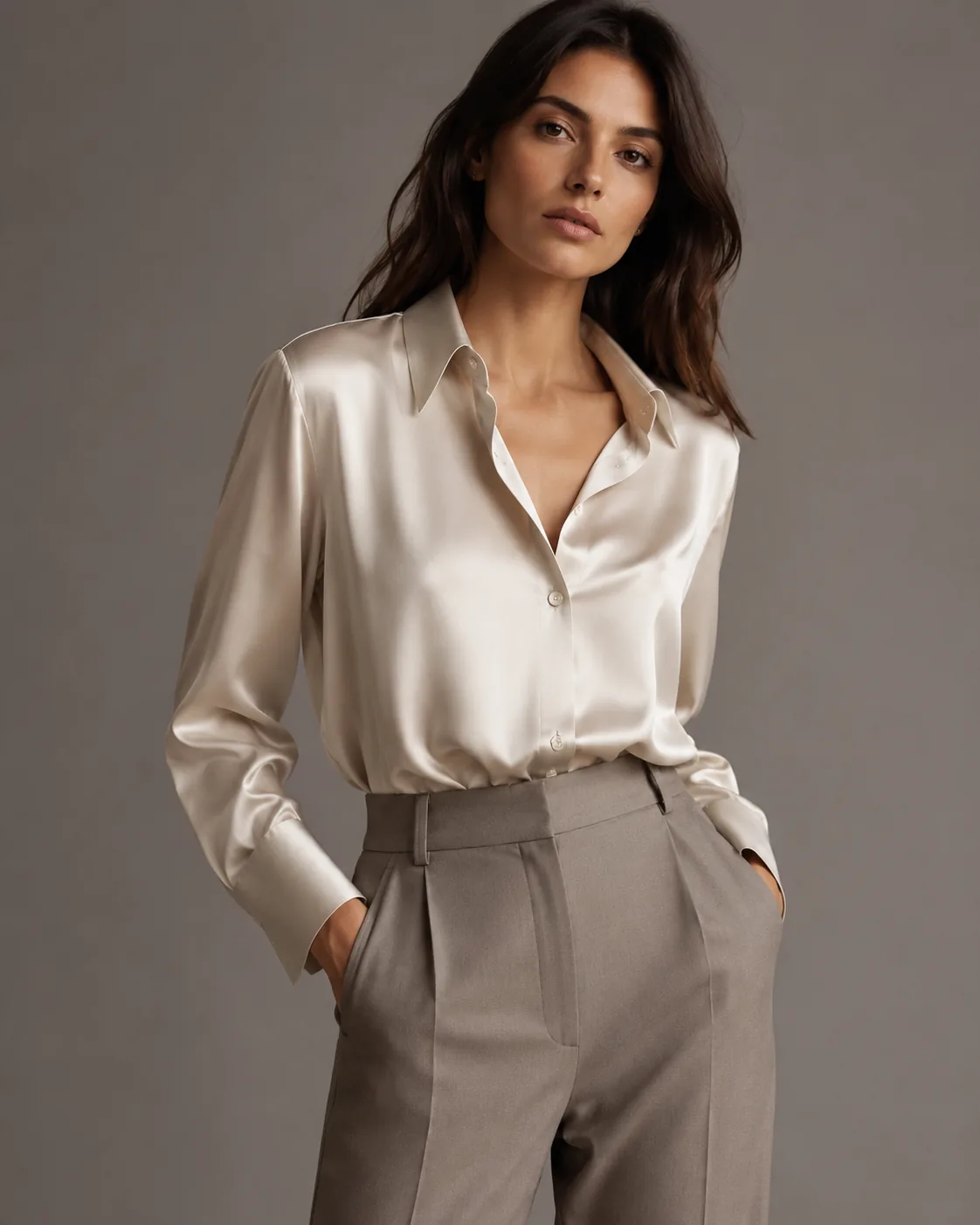Collection look 11 — same model, consistent setup across all 12 outfits